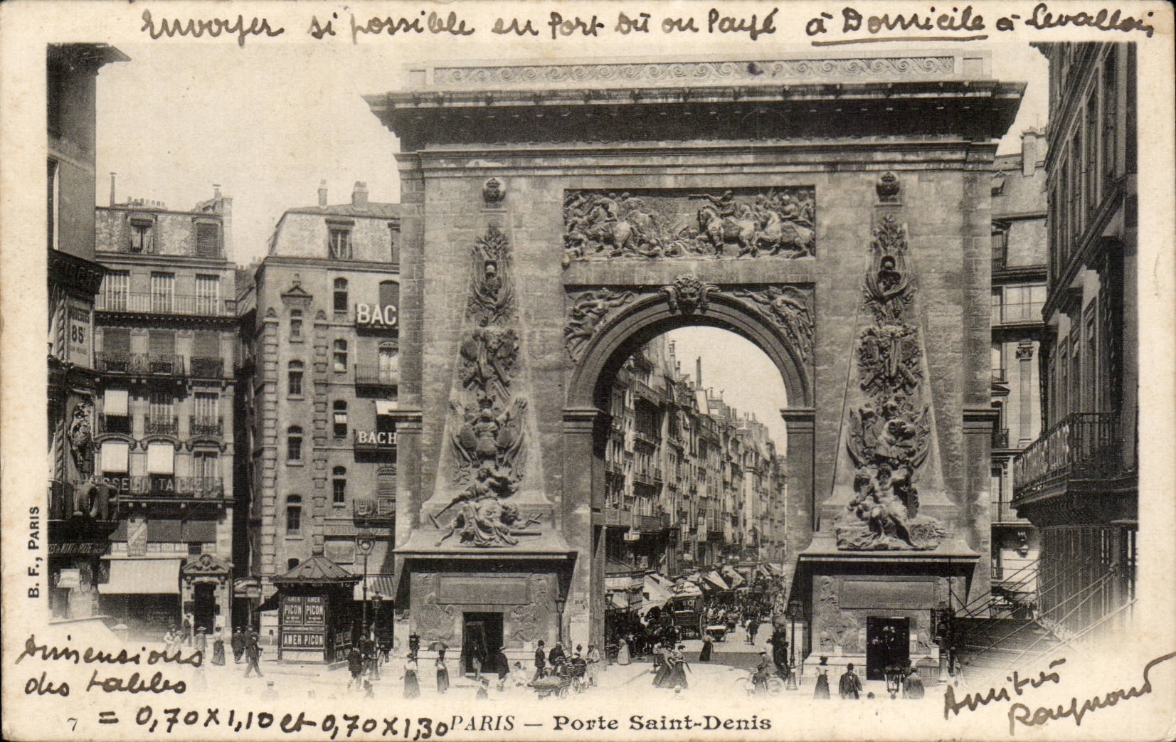 Paris CPA Gate Saint Denis