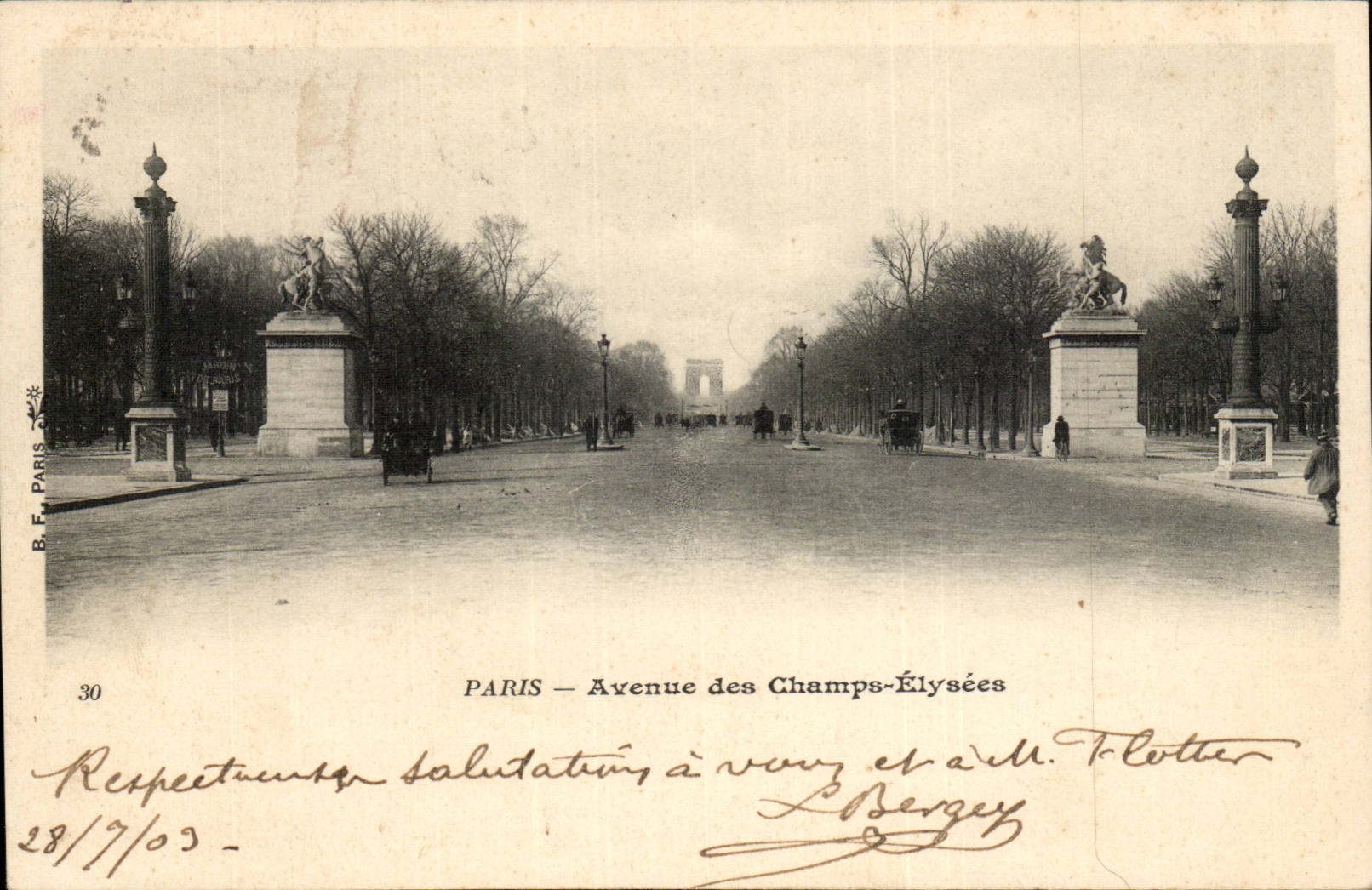 Paris CPA Which occurred of the Champs Elysees