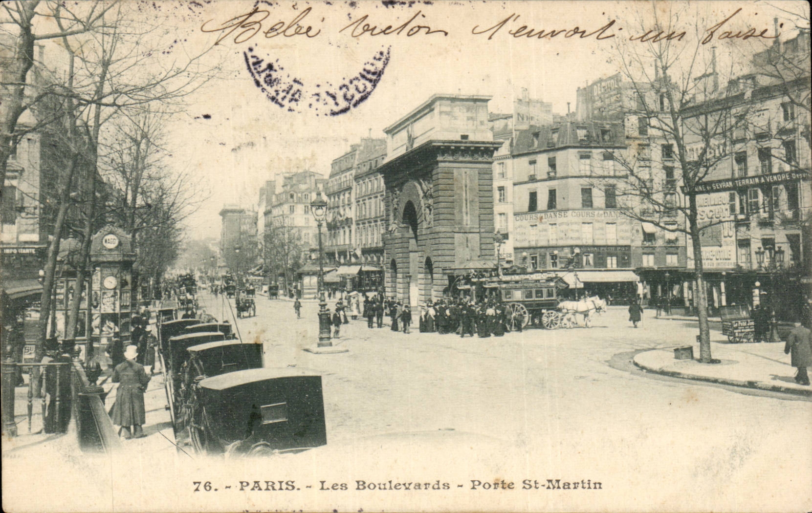 Paris CPA Boulevards Gate St Martin