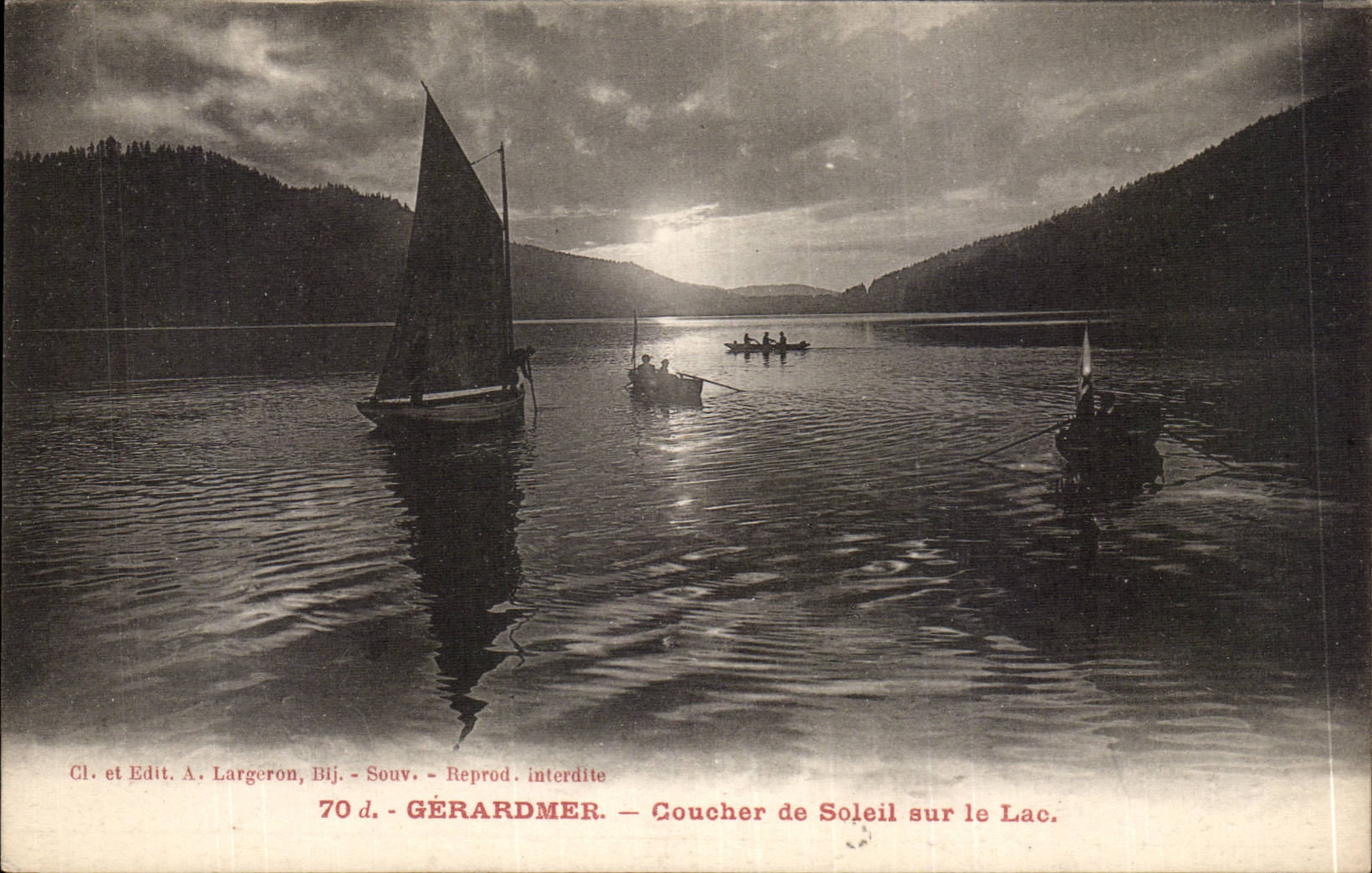 CPA Gerardmer Sunset on the lake