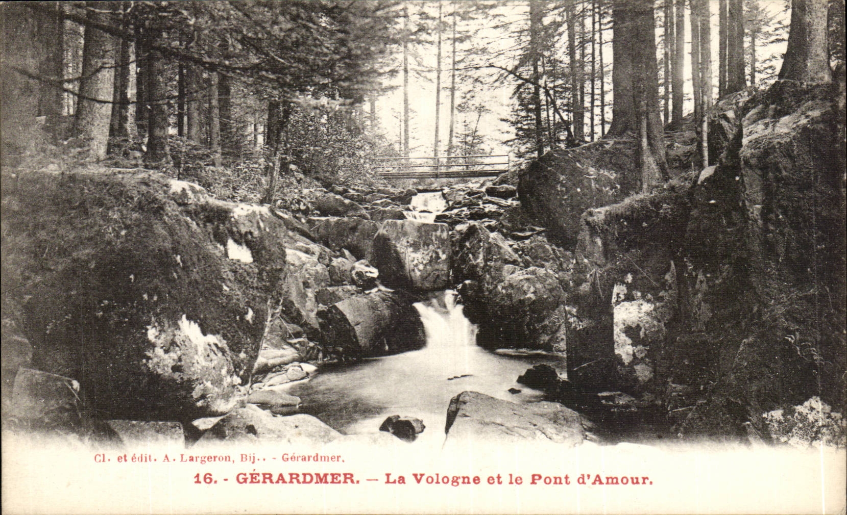 CPA Gerardmer Vologne and the bridge of love