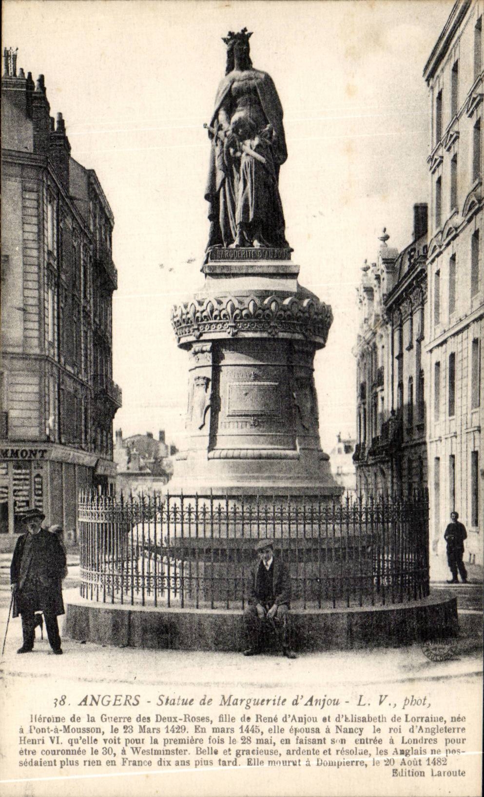 Angers CPA Statue of Marguerite of Anjou