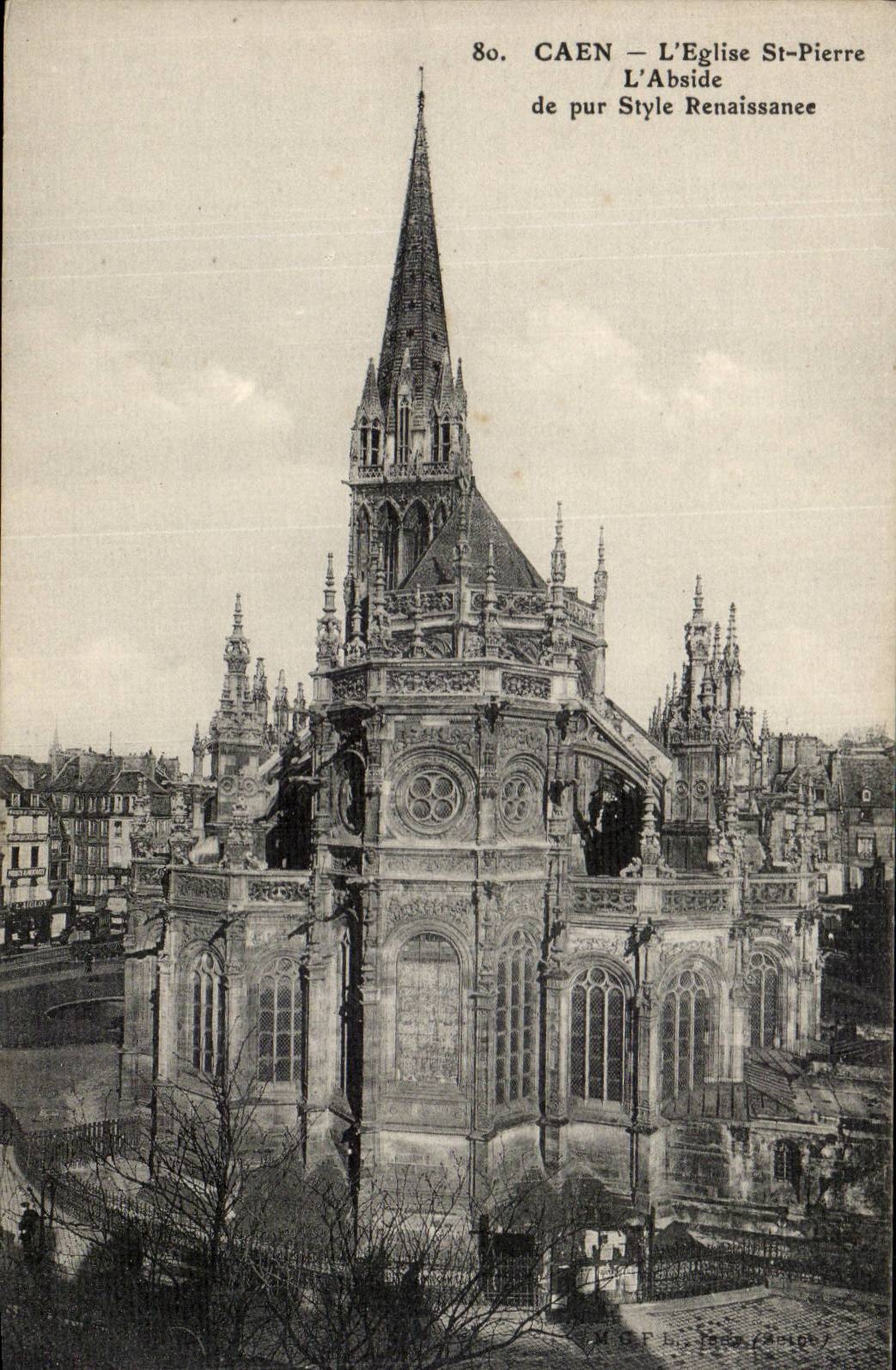 Kirche-Str Pierre Caen-CPA der Apse der reinen Art Renaissance
