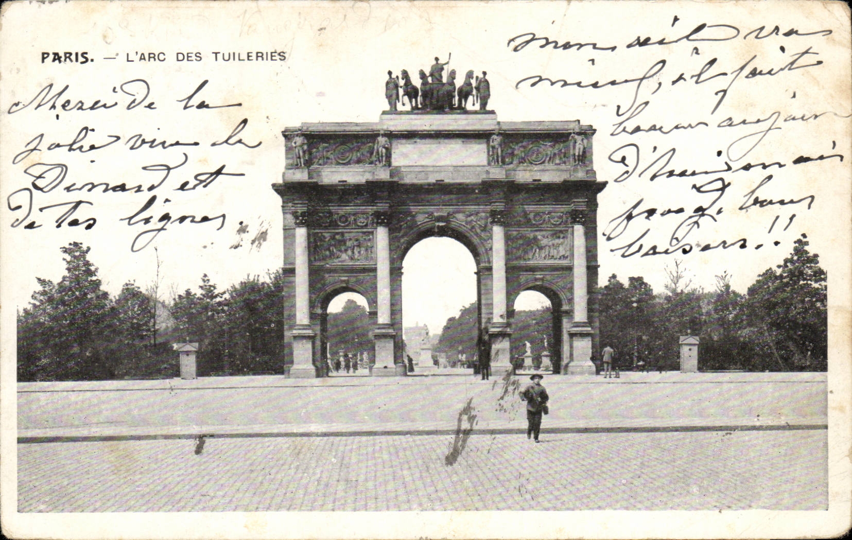 Paris CPA Arc of Tileries