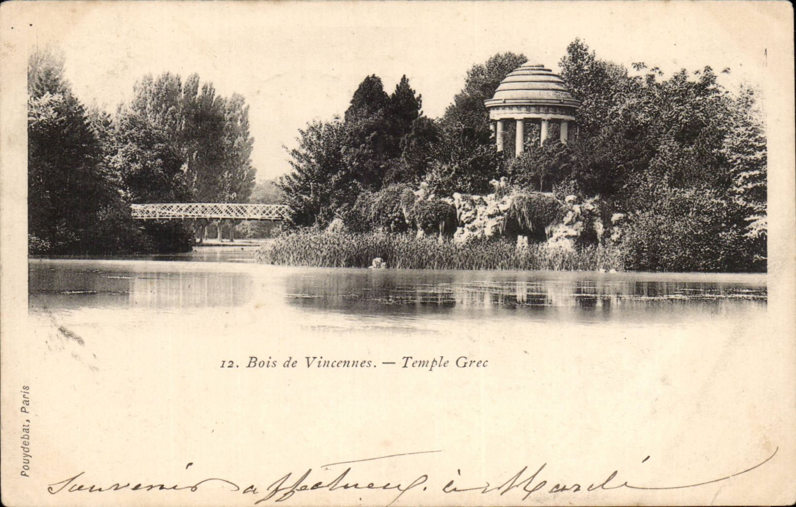 Paris CPA Wood of Vincennes Greek Temple