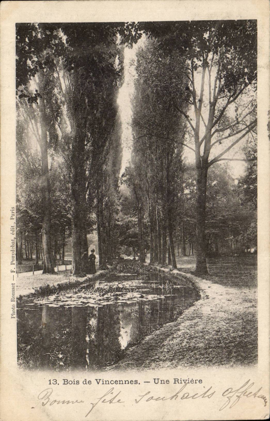 Paris CPA Wood of Vincennes a river