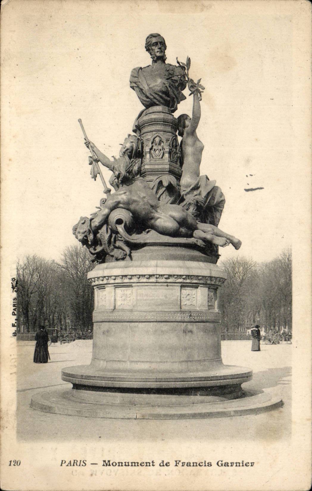 Paris CPA Monument de Francis Garnier