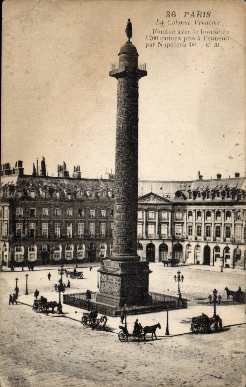 Paris CPA the Vendome column