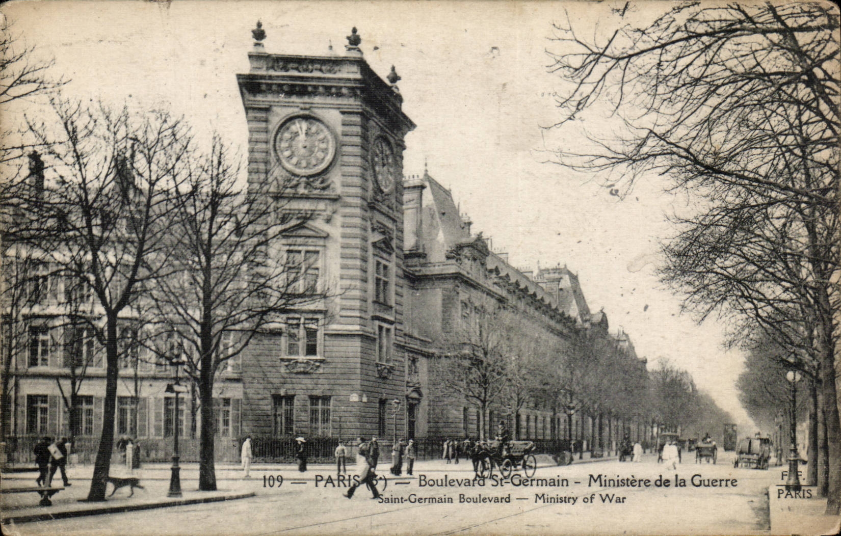 Paris CPA Boulevard Saint Germain Ministry for the war