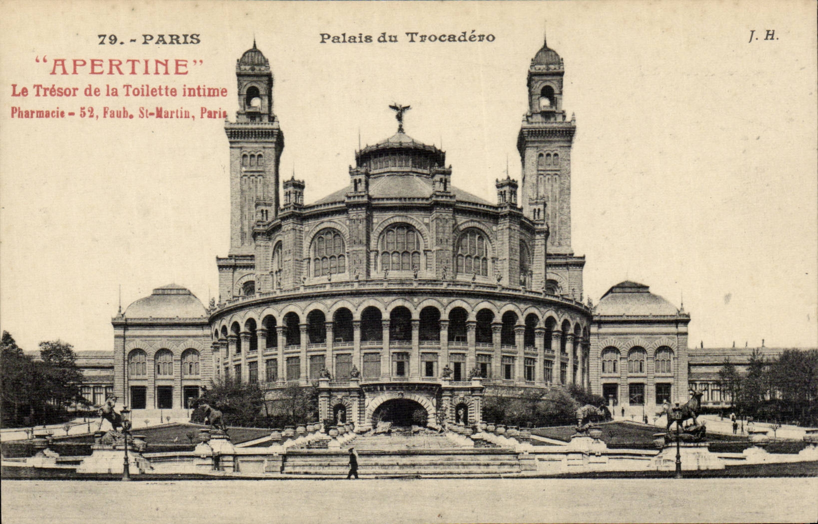 Paris CPA Palate of Trocadero Apertine publicity