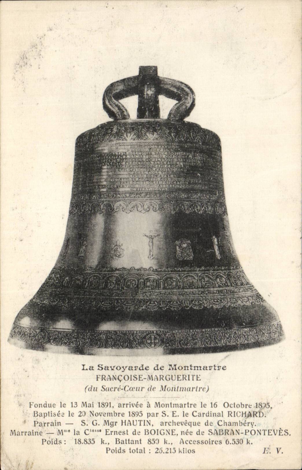 Paris CPA SAvoyarde de Montmartre Sacre Coeur Francoise Marguerite Cloche