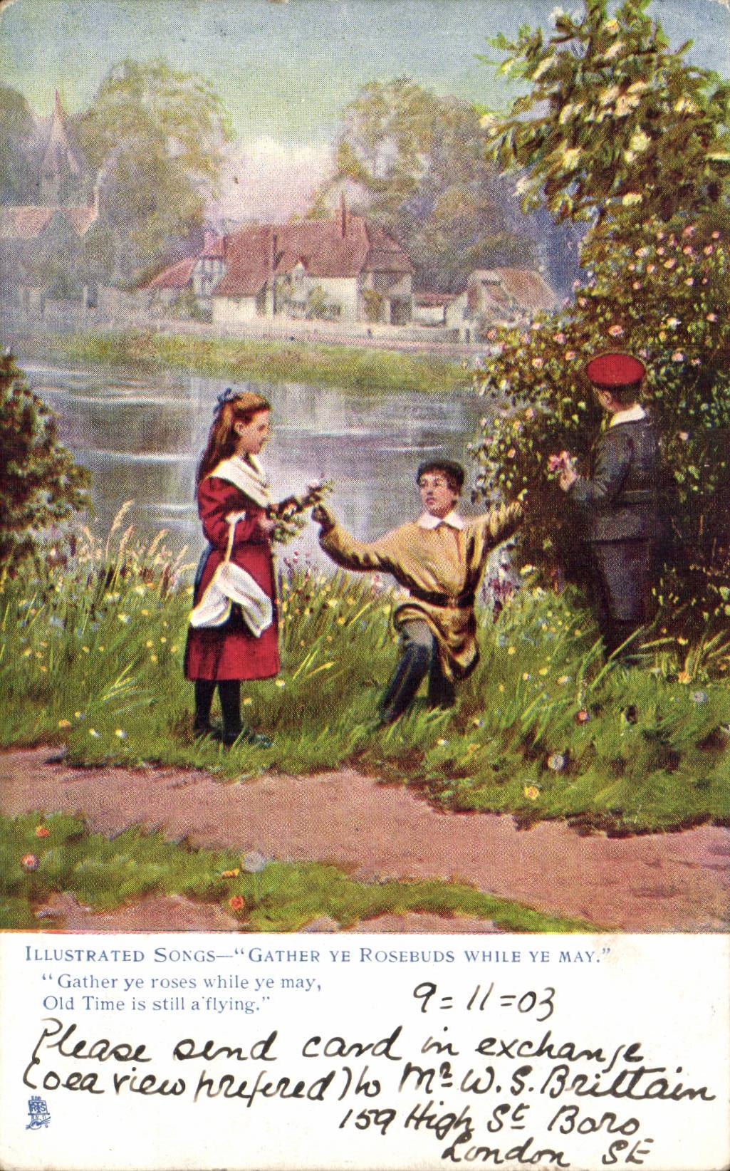 CPA Gther there reebuds while ye may Children landscape