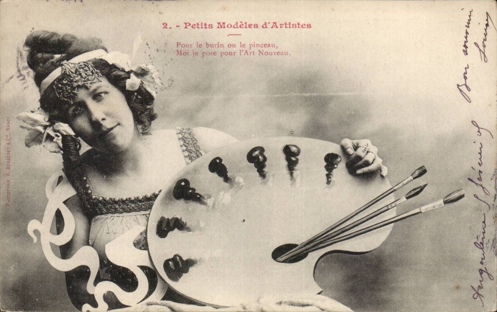 CPA FAntaise Woman small model artists