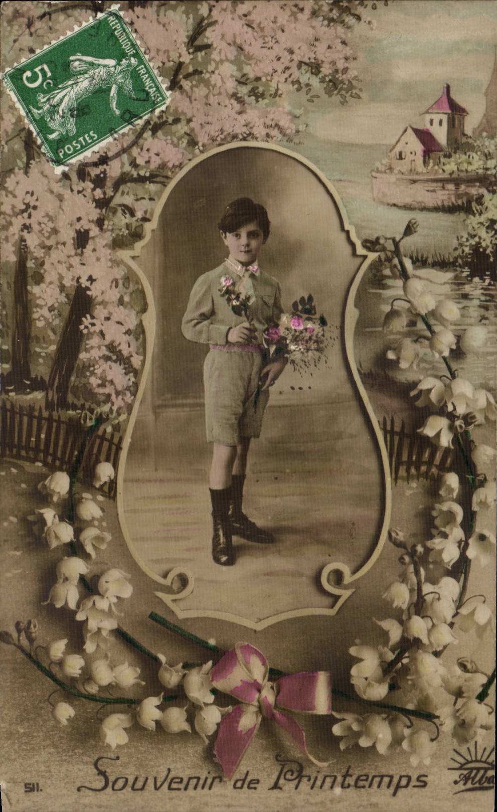 CPA Fantasy Child Souvenir of Spring