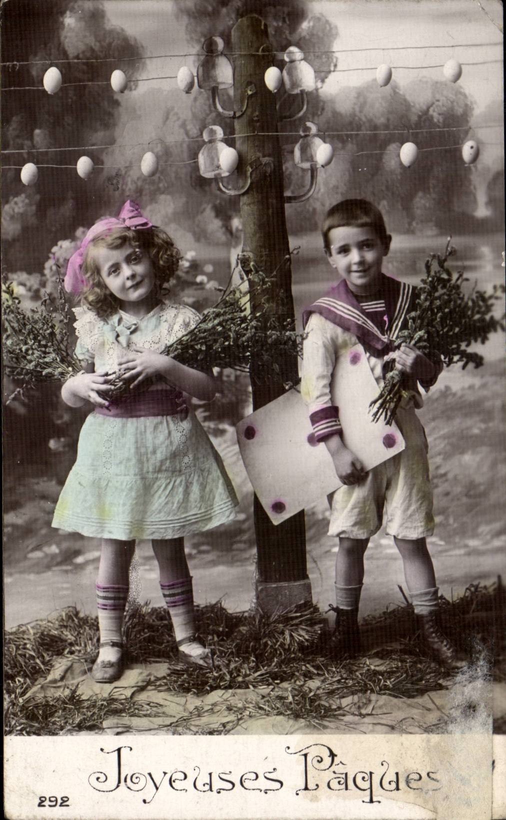 CPA Fantasy Merry Children barrel Easter