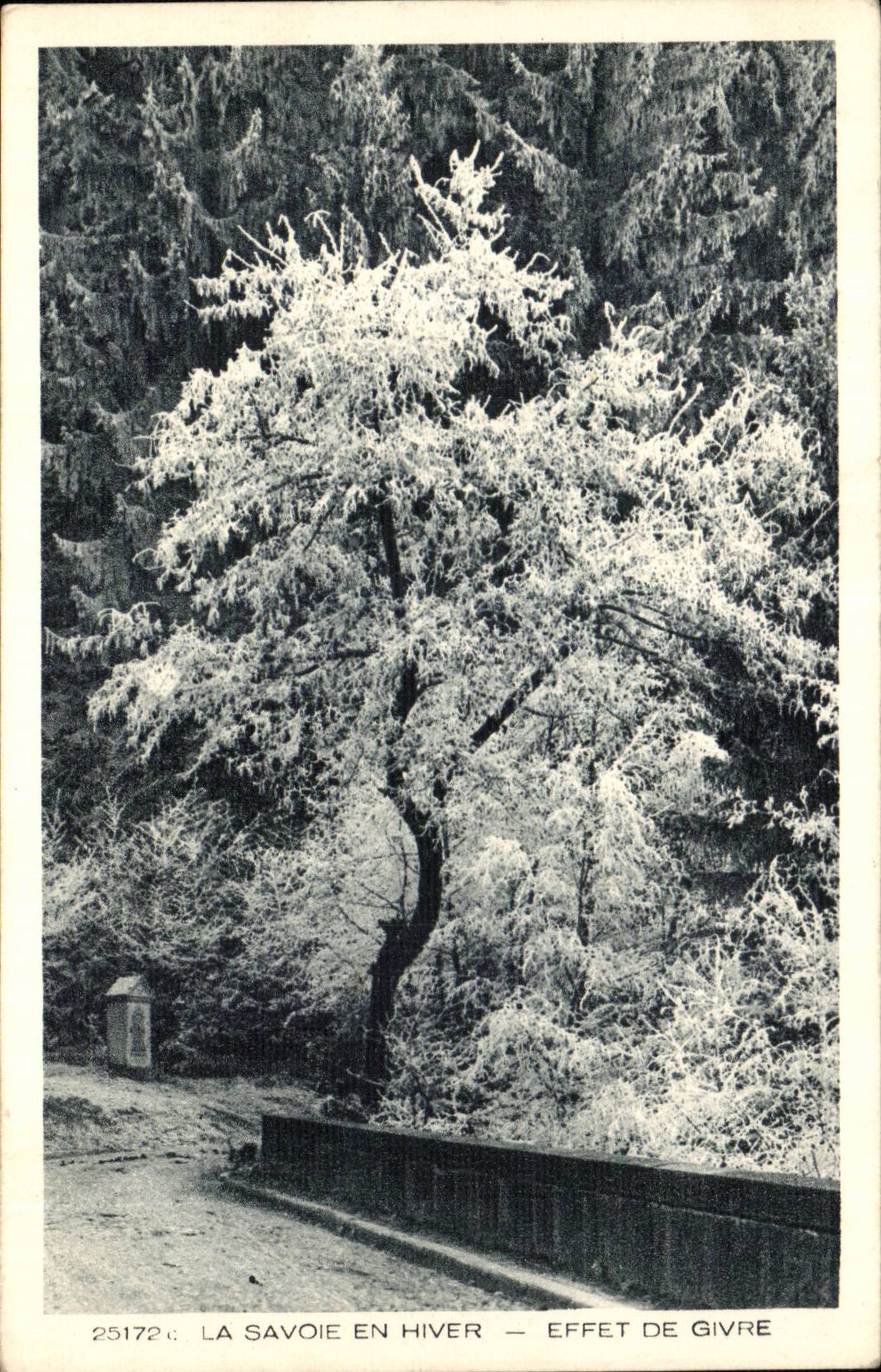 CPA Savoy in winter Effect of white frost