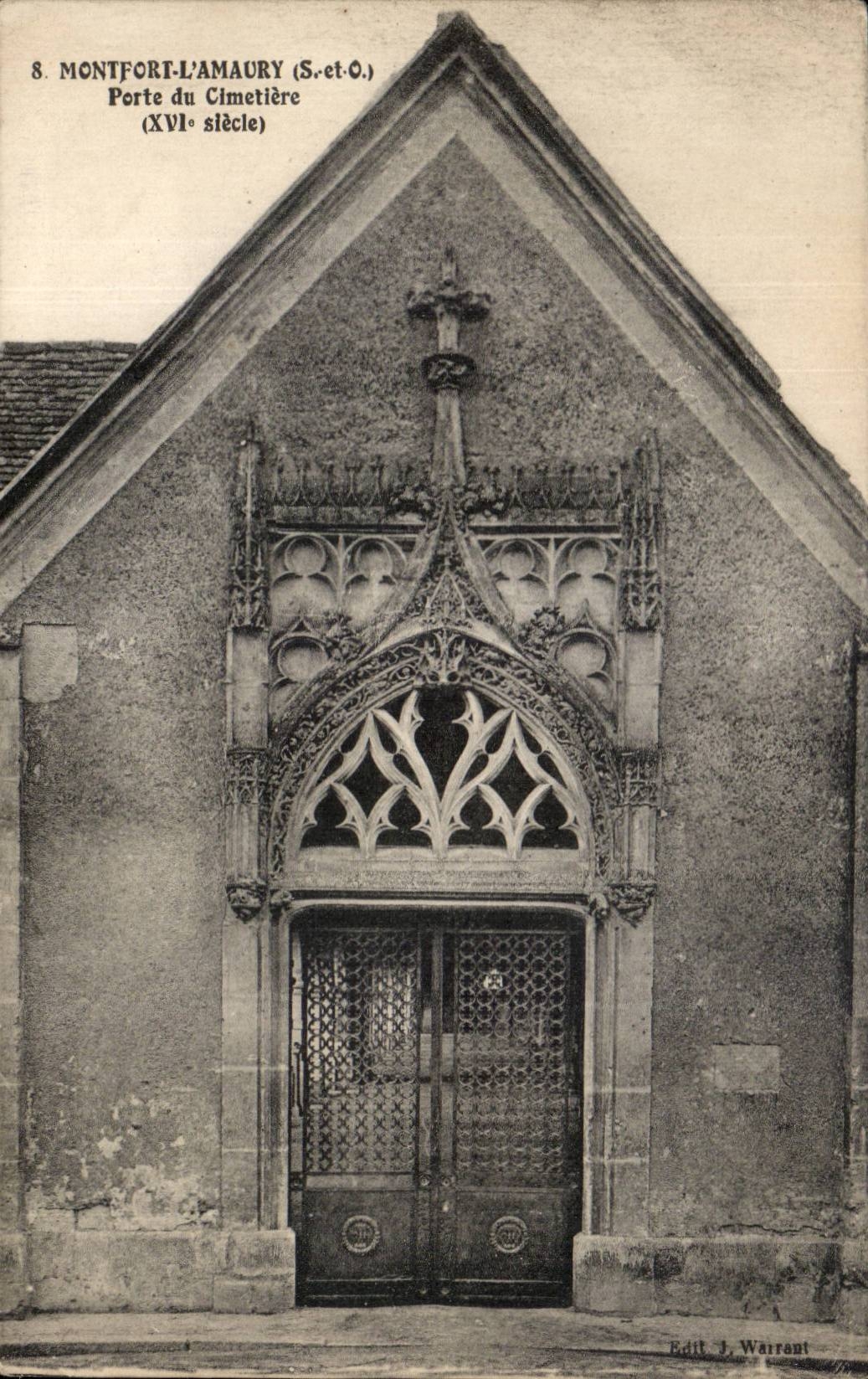 CPA Montfort the amaury Gate of the cemetery