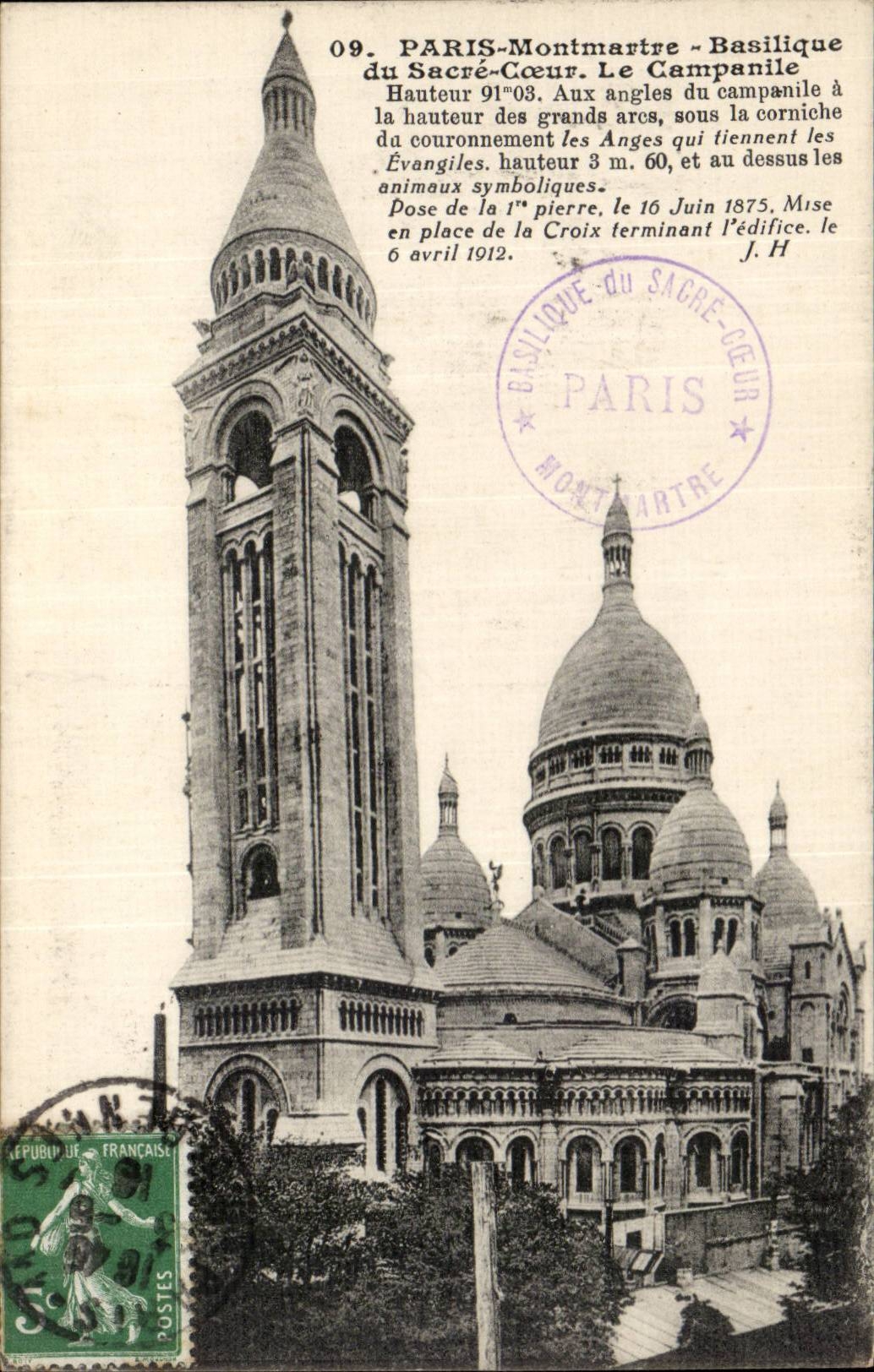 Paris CPA Montmartre Basilique du SAcre Coeur