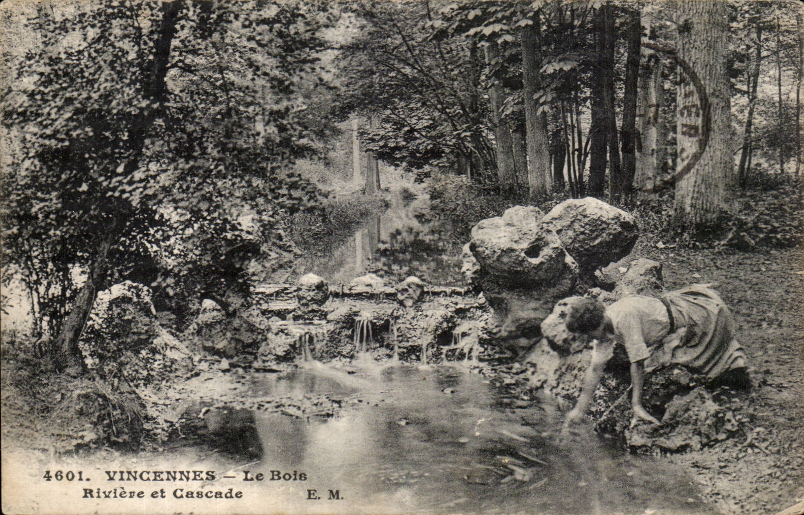 Vincennes CPA wood river and cascades (nice shot)