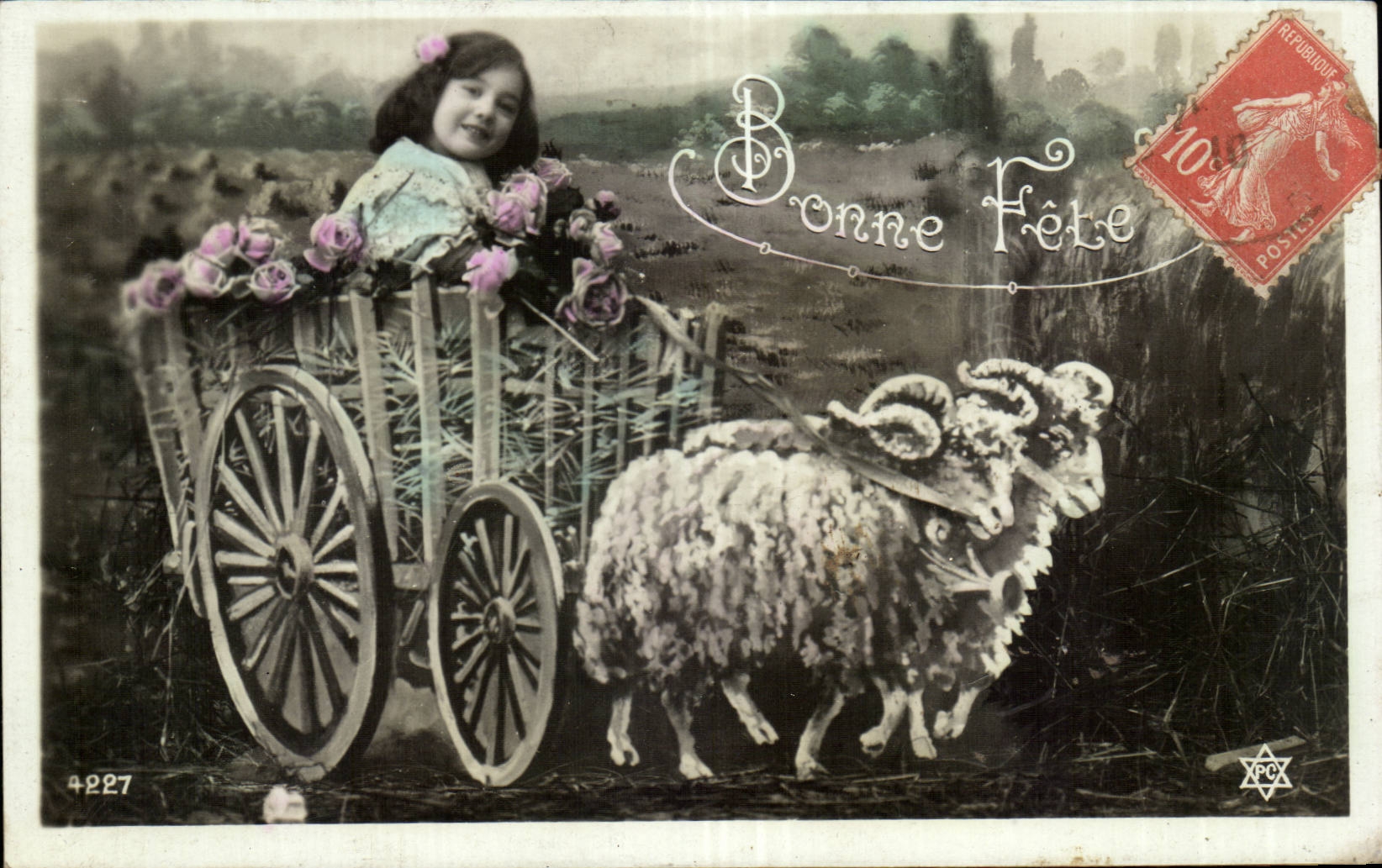 CPA Fantasy Child and Sheep Good festival