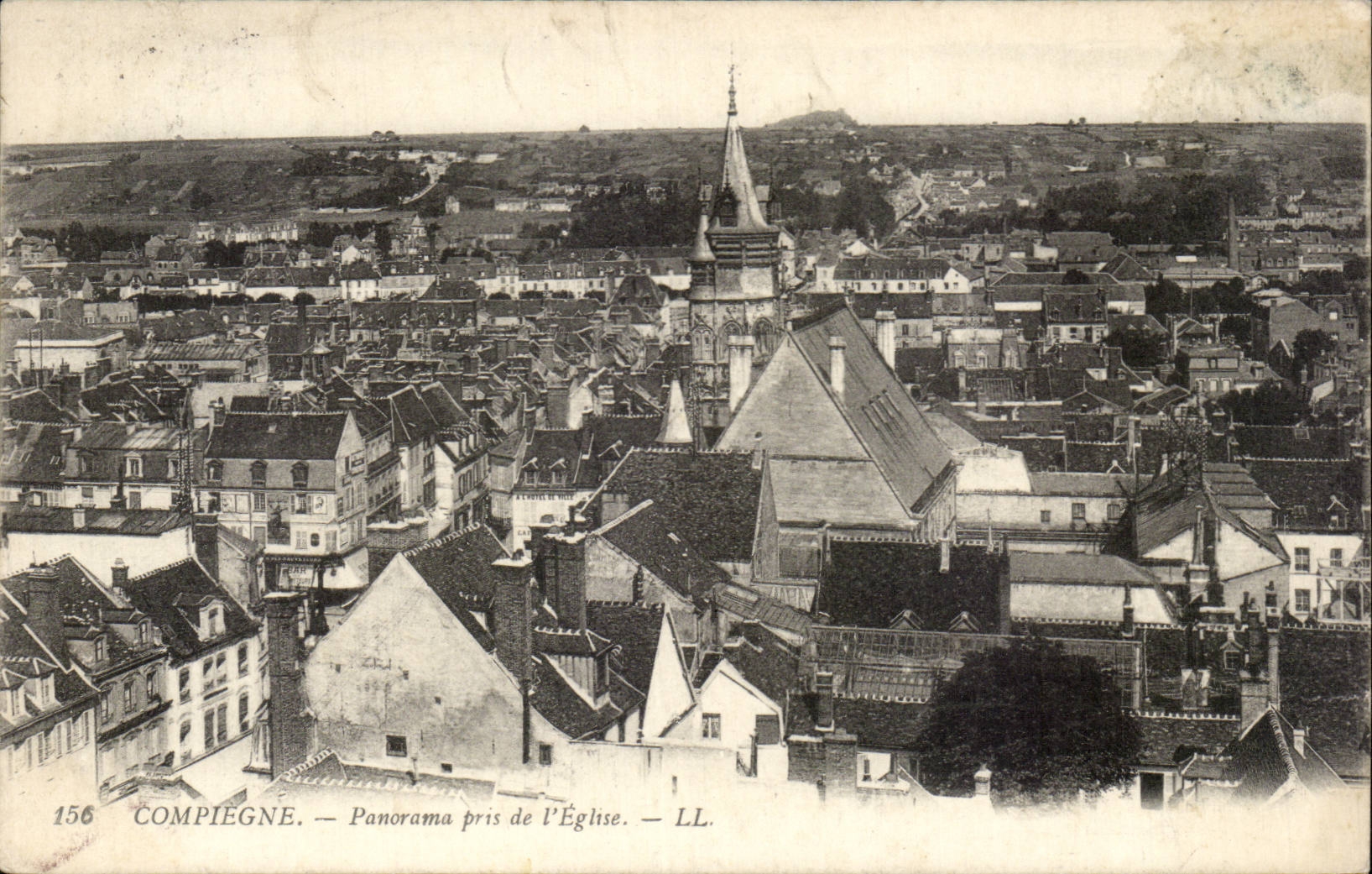 CPA Compiegne Panorama genommen von der Kirche