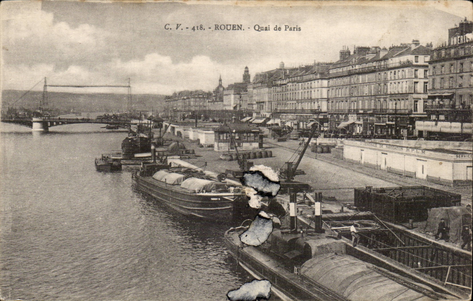 CPA Rouen Quay of Paris