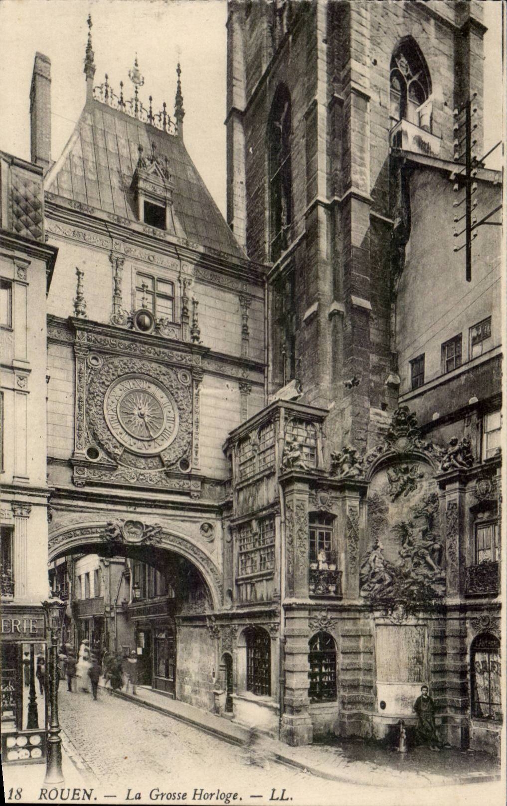 CPA Rouen the large clock
