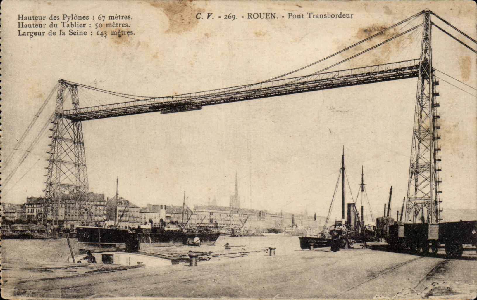 CPA Rouen Transporter bridge