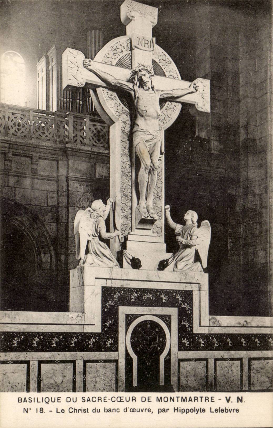 Paris CPA Basilique du Sacre Coeur de Montmartre Le Christ du banc d'oeuvre par Hippolyte Lefebvre