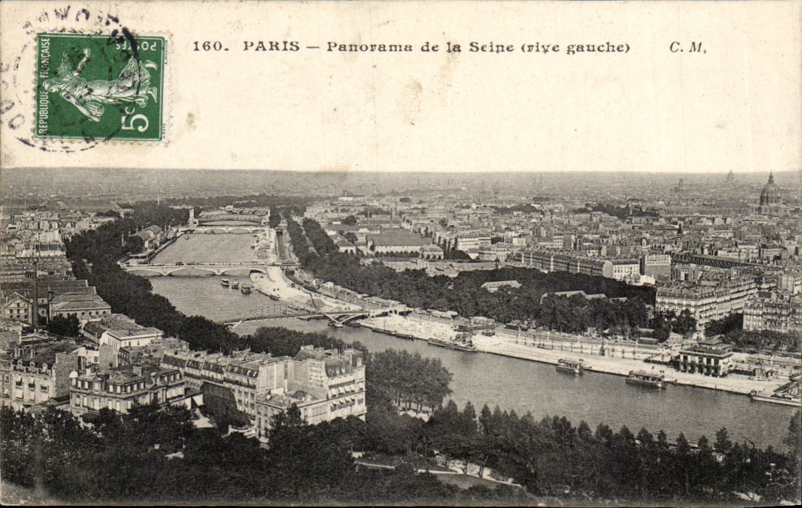 Paris CPA Panorama de la Seine ( rive gauche )