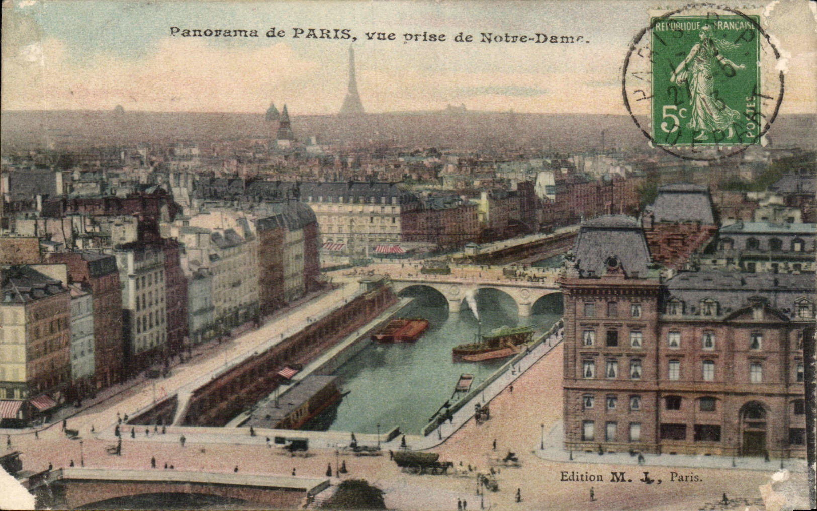 Paris CPA Panorama Vue prise de Notre Dame