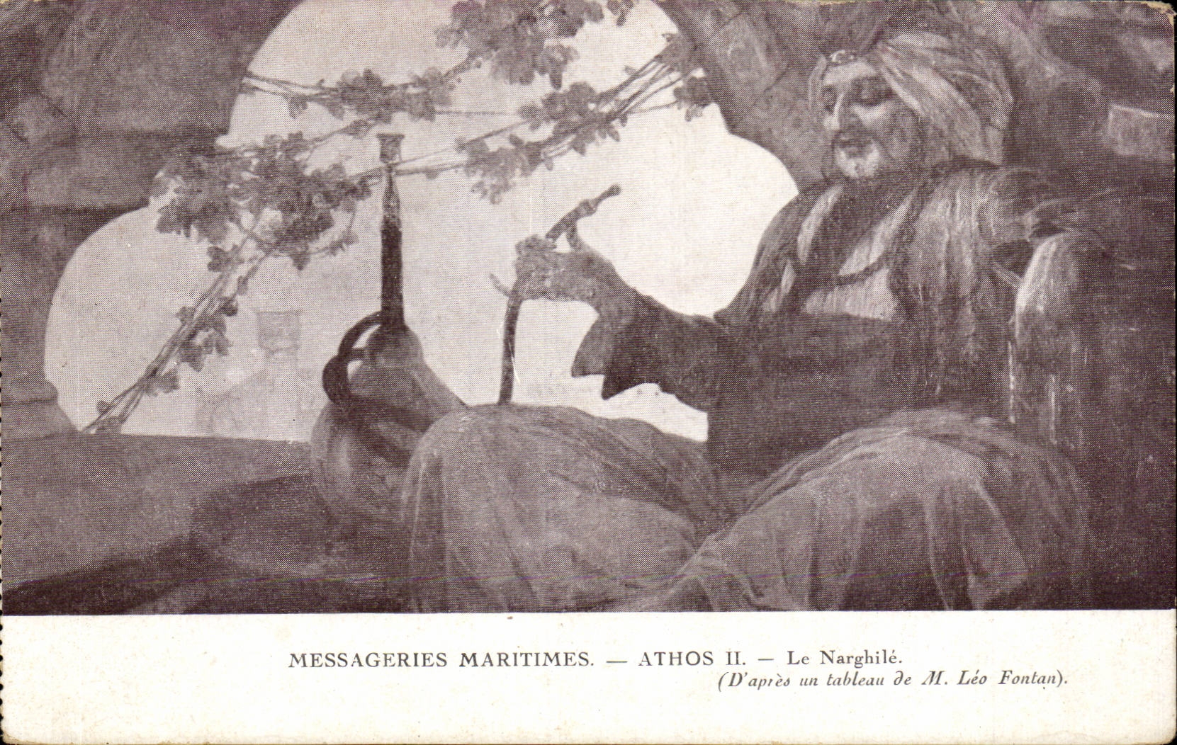 CPA Fantasy maritime Transport Athos II the Narghile