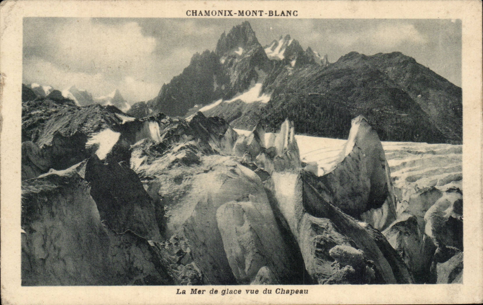 CPA Chamonix Mont Blanc La mer de glace vue du chapeau