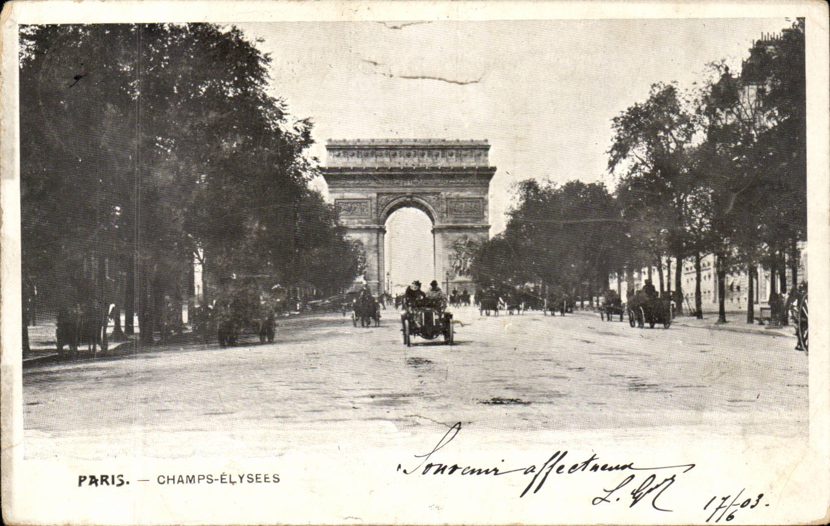 Paris - 8 - Champs Elysees - the Arc of Trimphe - CPA