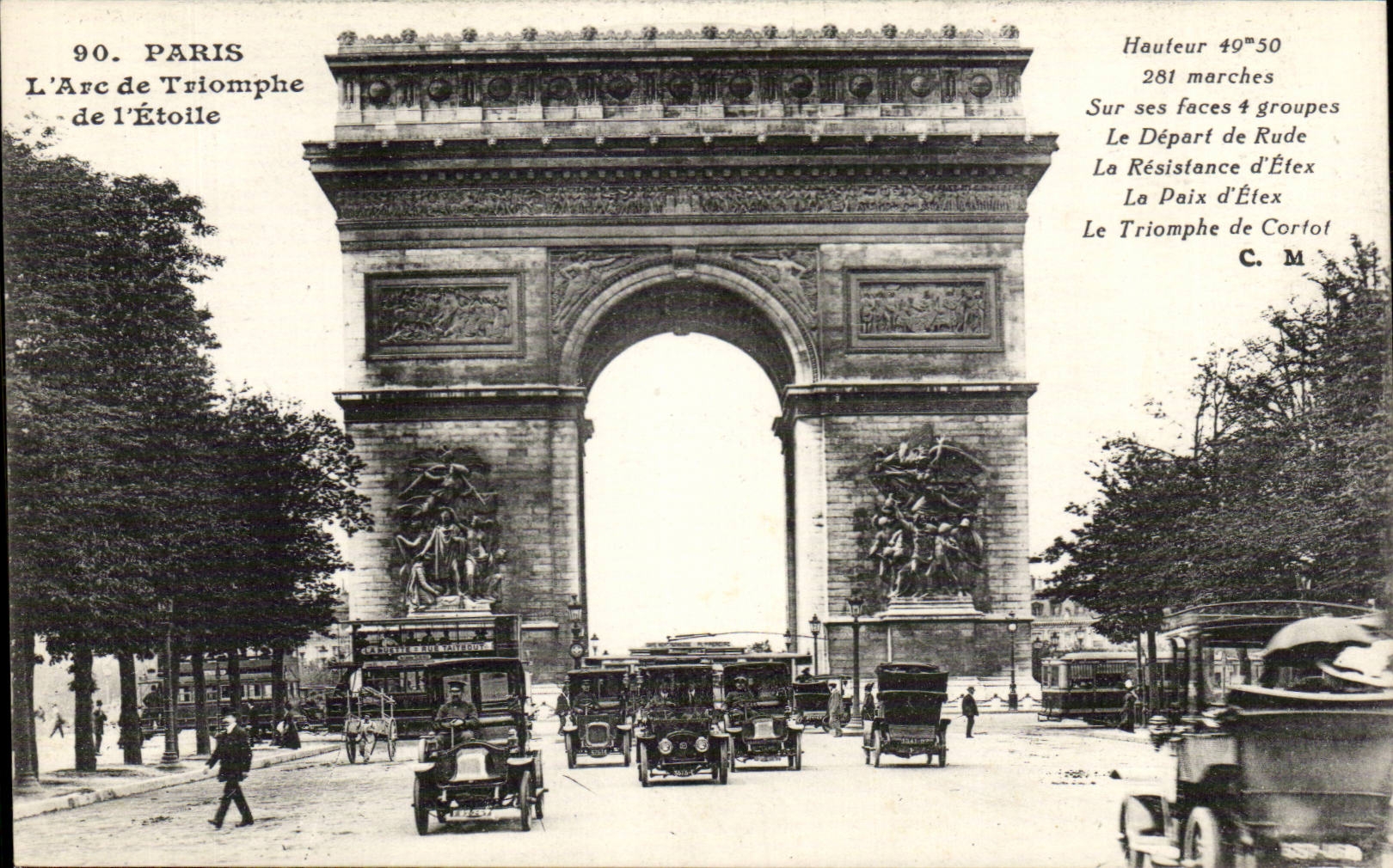 Paris - 8 - Arc de Triomphe of Etoile - CPA