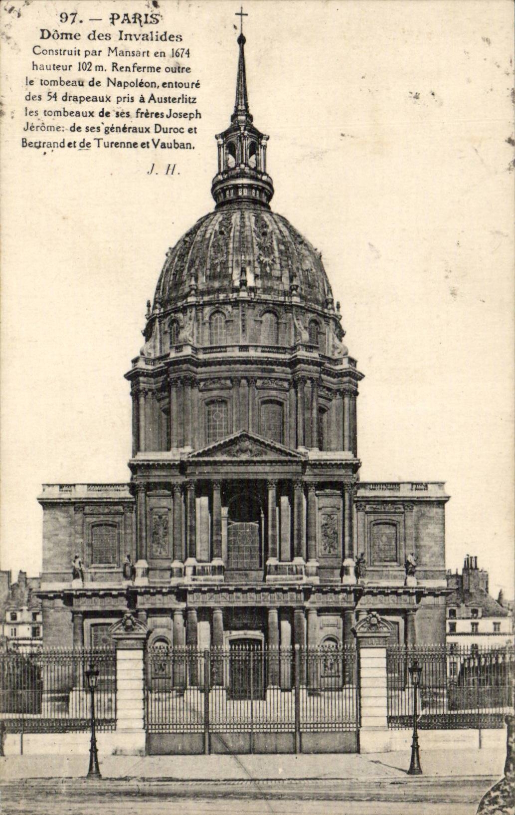 Paris - 7 - Dome of Invalides - CPA