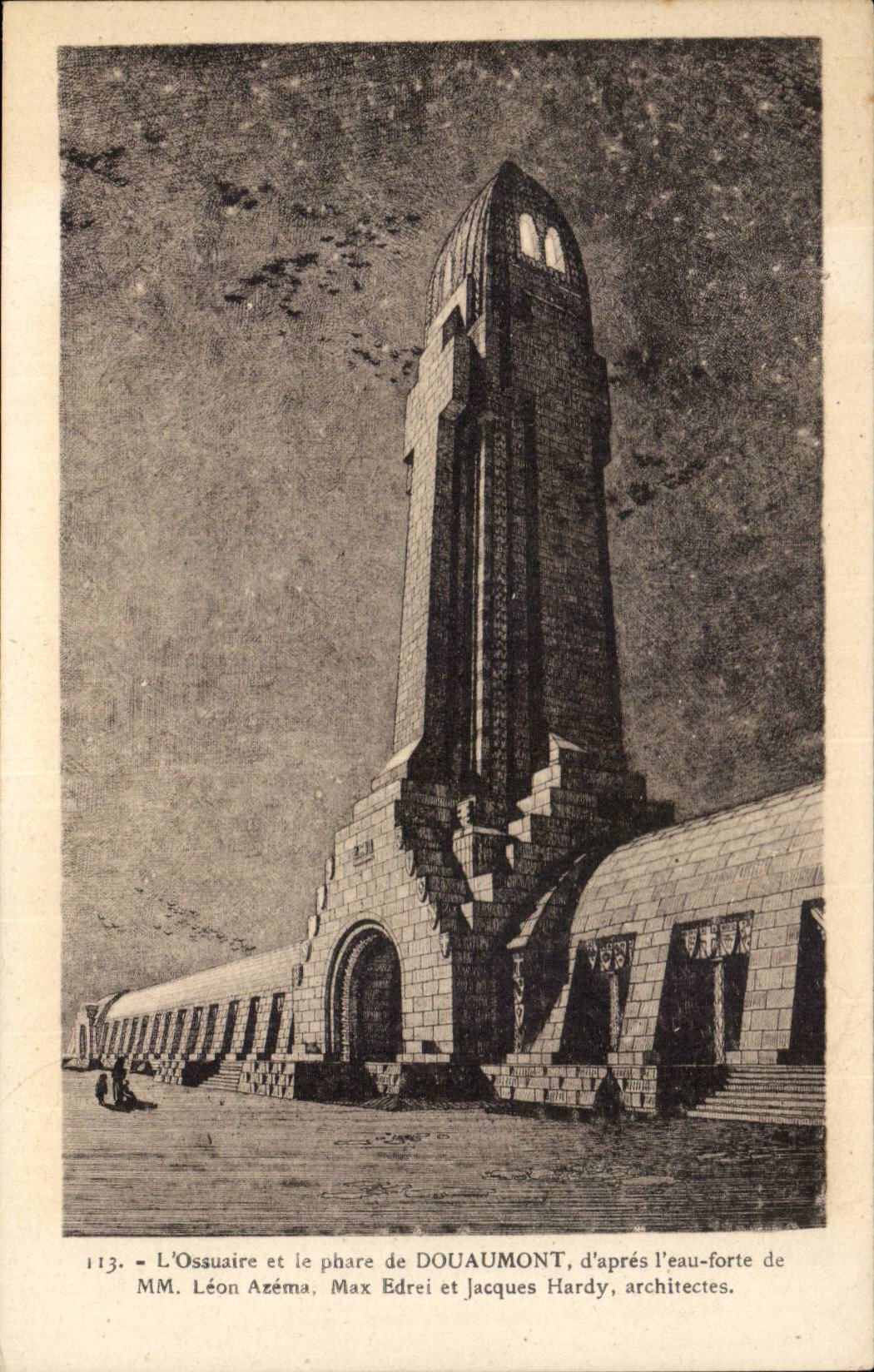 Douaumont - the Ossuary and the Lighthouse - CPA