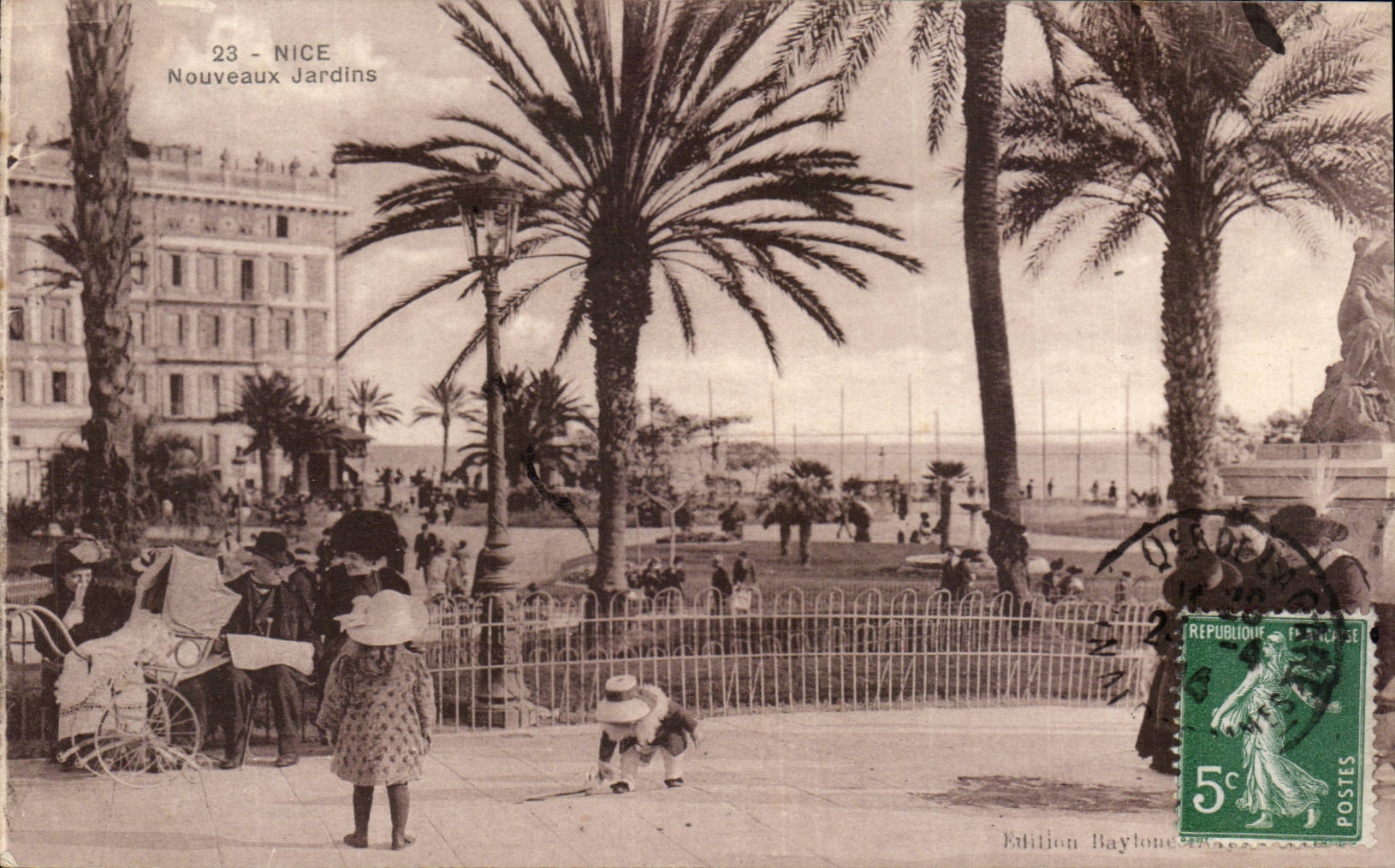 Nice - New Gardens - children - CPA