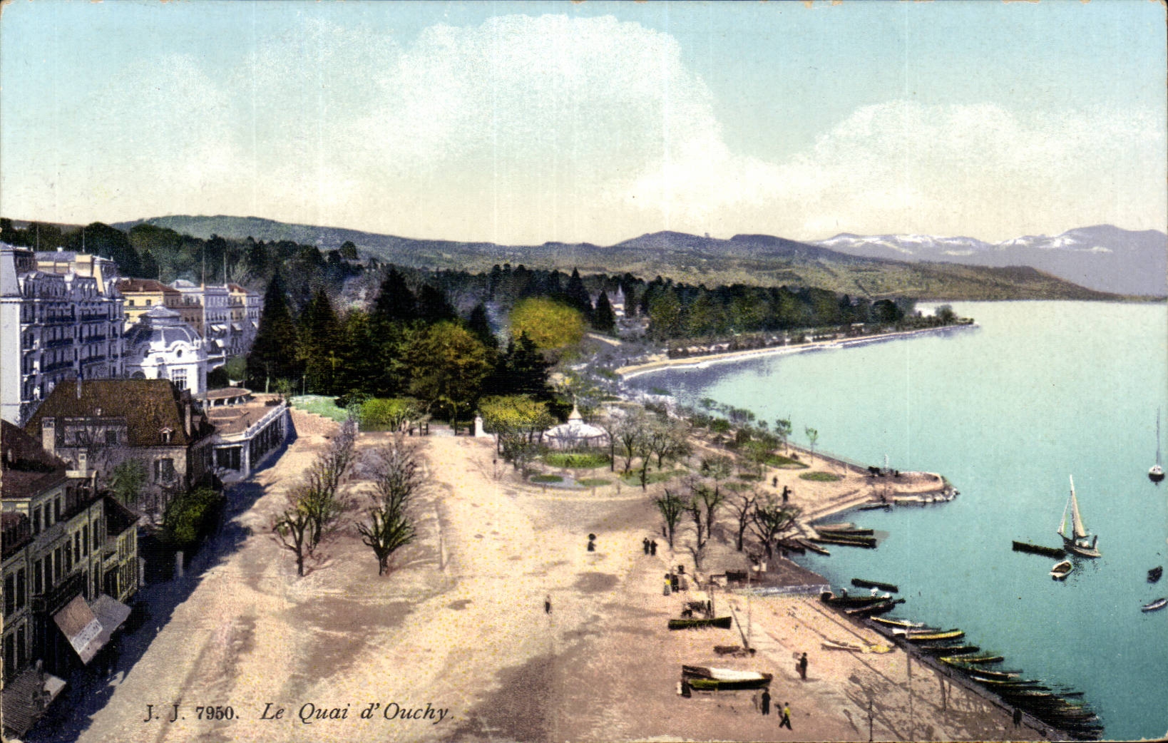 Ouchy - the quay of Ouchy - CPA