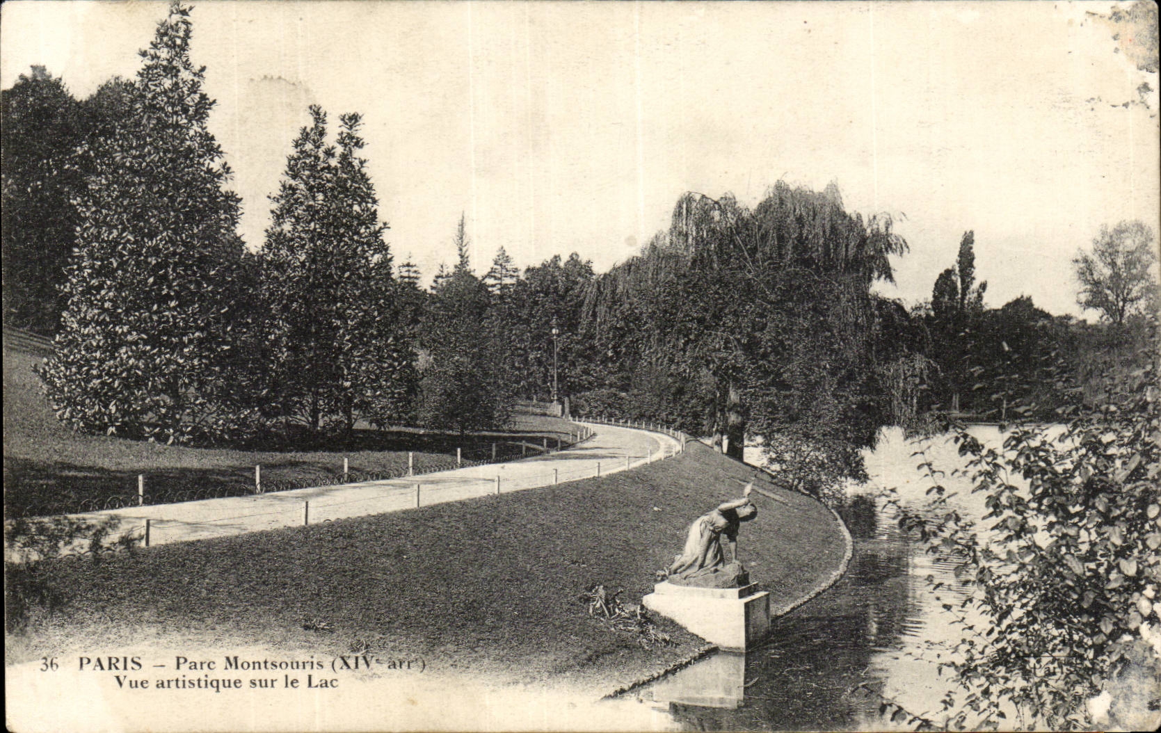 Paris - 14 - Montsouris Park - Artistic Sight on the Lake - CPA