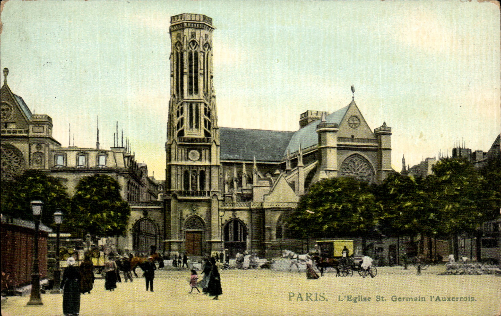 Paris - 1 - Saint Germain L'Auxerrois - CPA ( carte toilee )