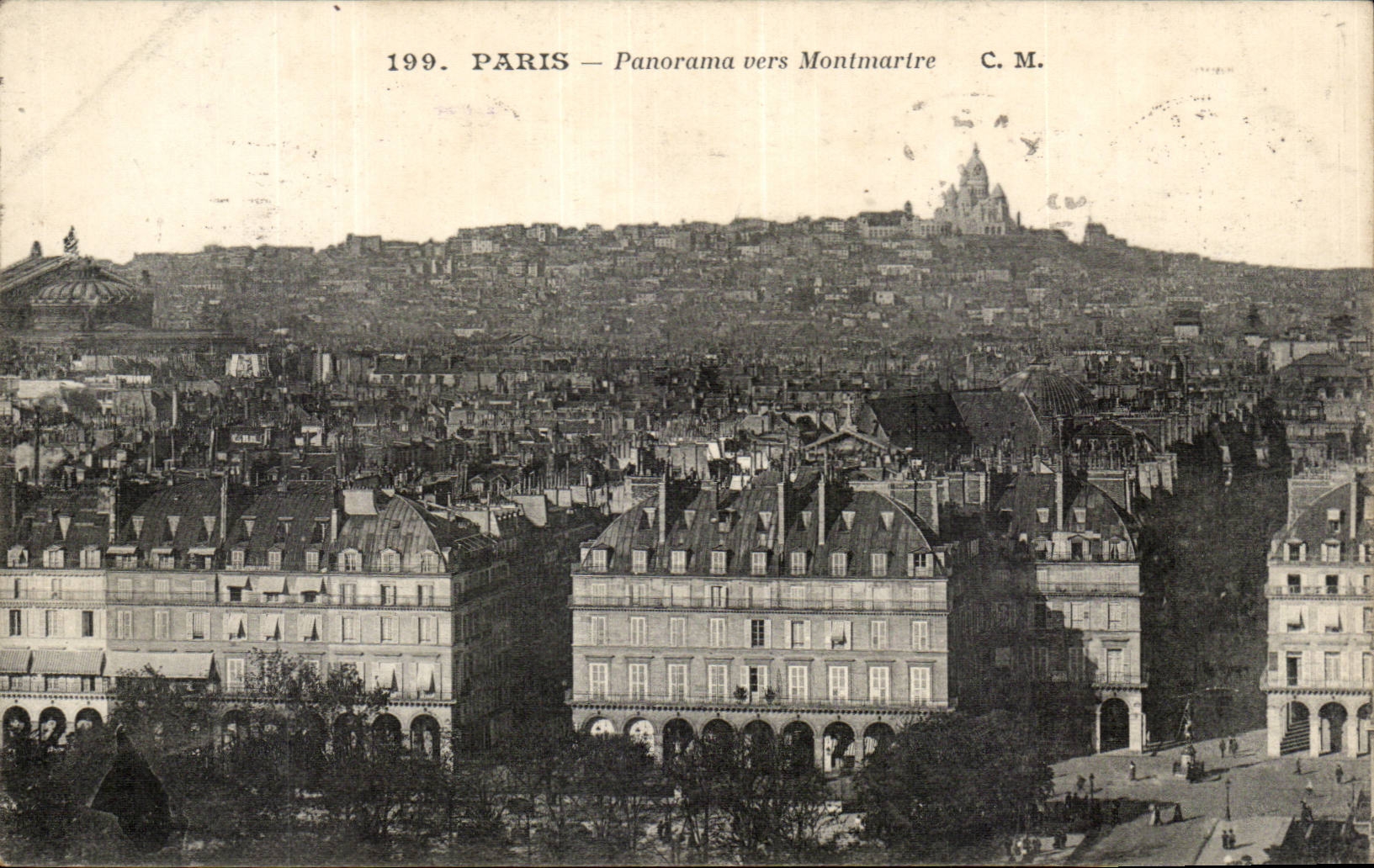Paris - 18 - Panorama vers Montmartre - CPA