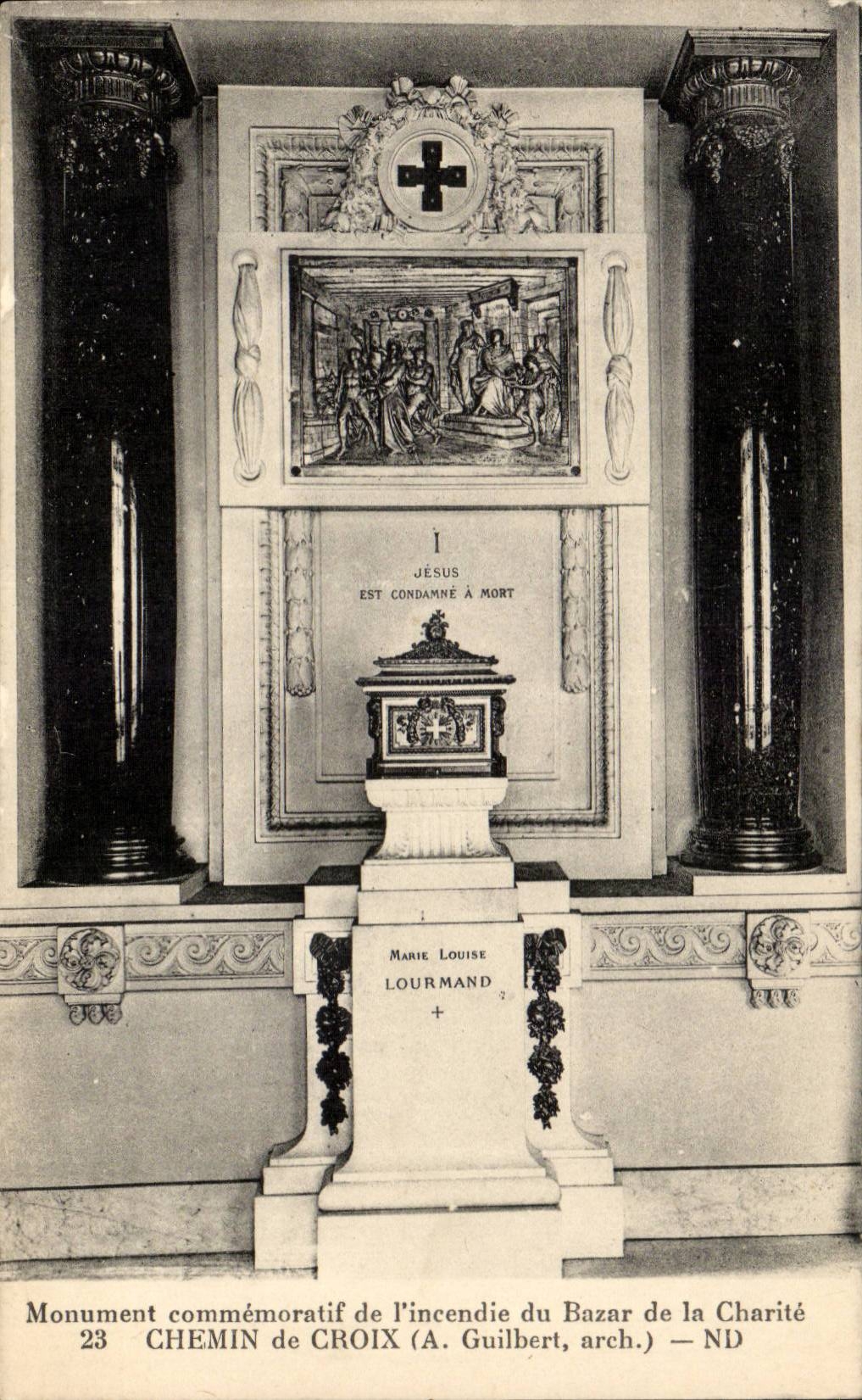 Paris - 1 - Monument Commemoratif de l'Incendie du Bazar de la Charite - CPA 