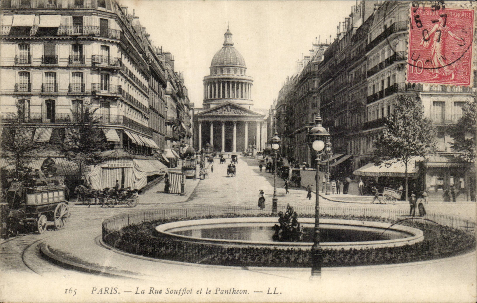 Paris - the Pantheon Street Soufflot - CPA