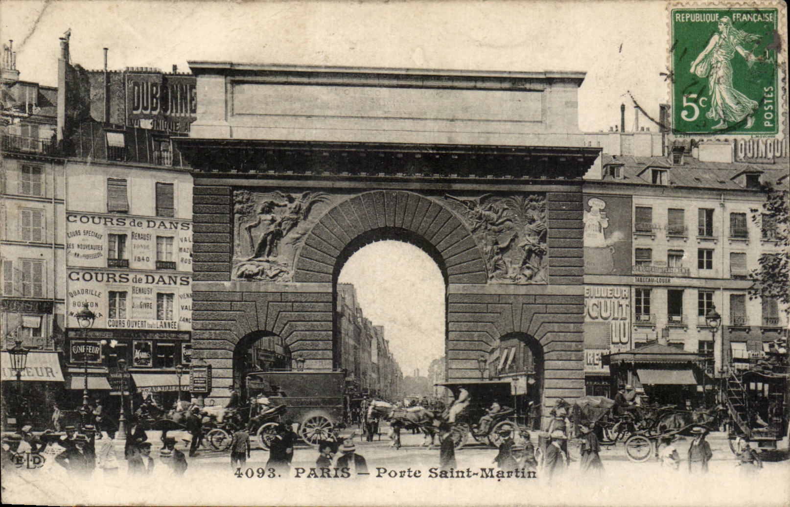 Paris - 10 - Boulevards - Gate Saint Martin - CPA