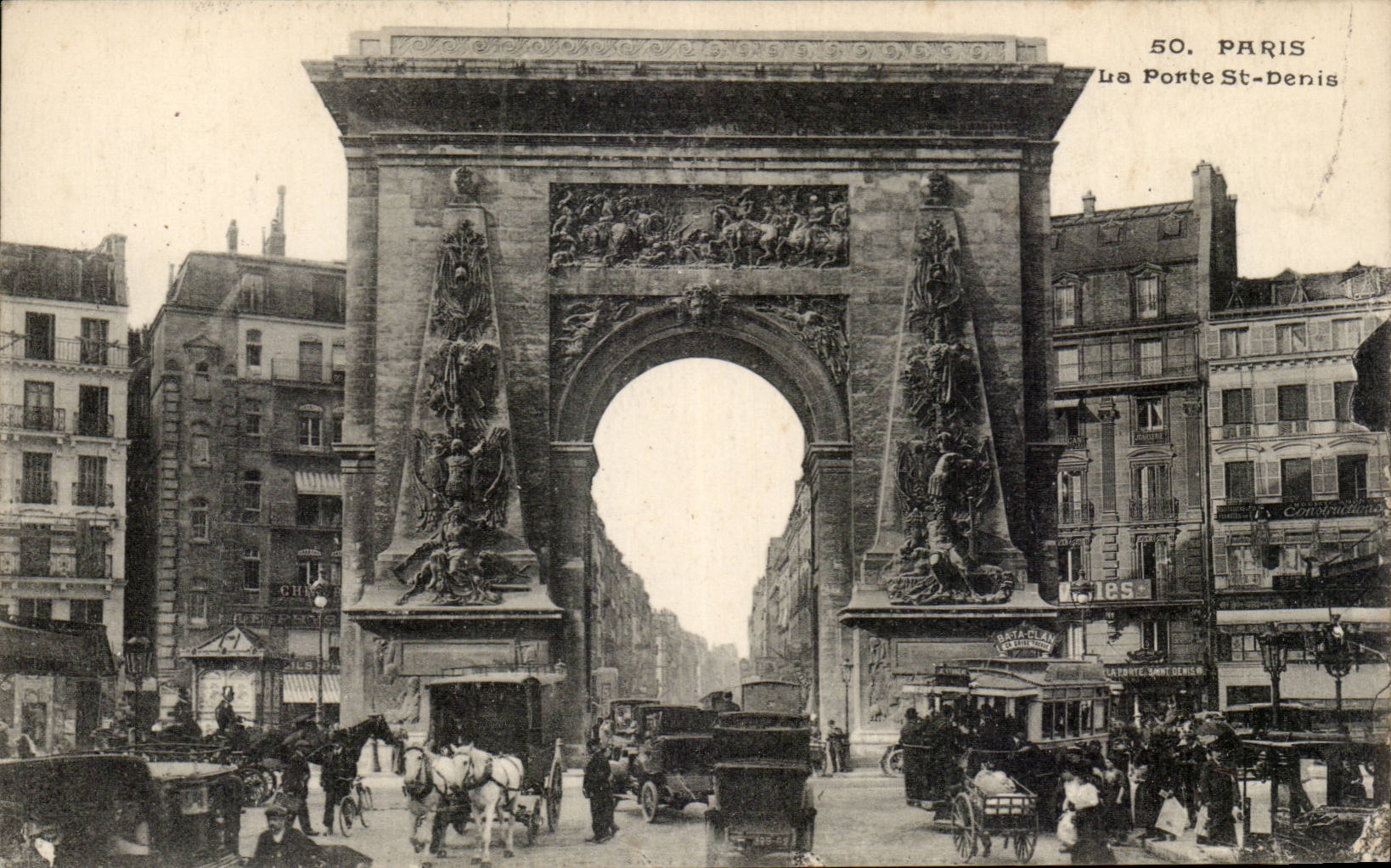 Paris - 10 - Gate Saint Denis - CPA