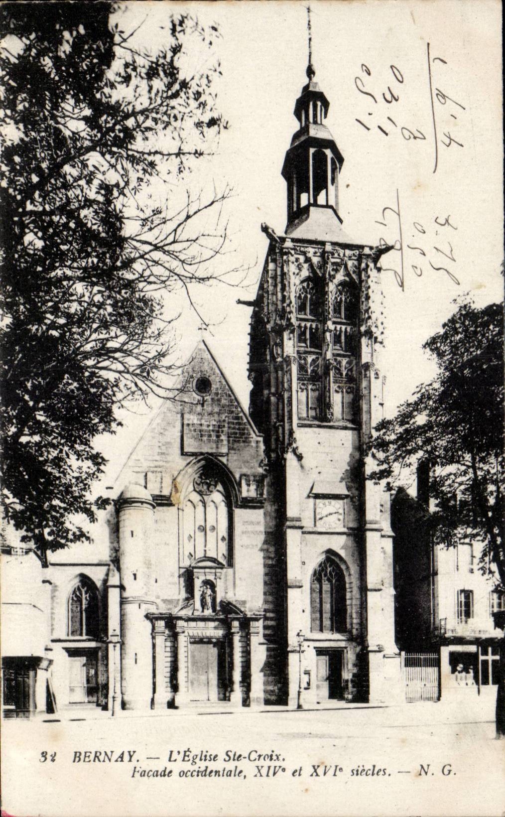 Bernay - Eglise Ste Croix - CPA 
