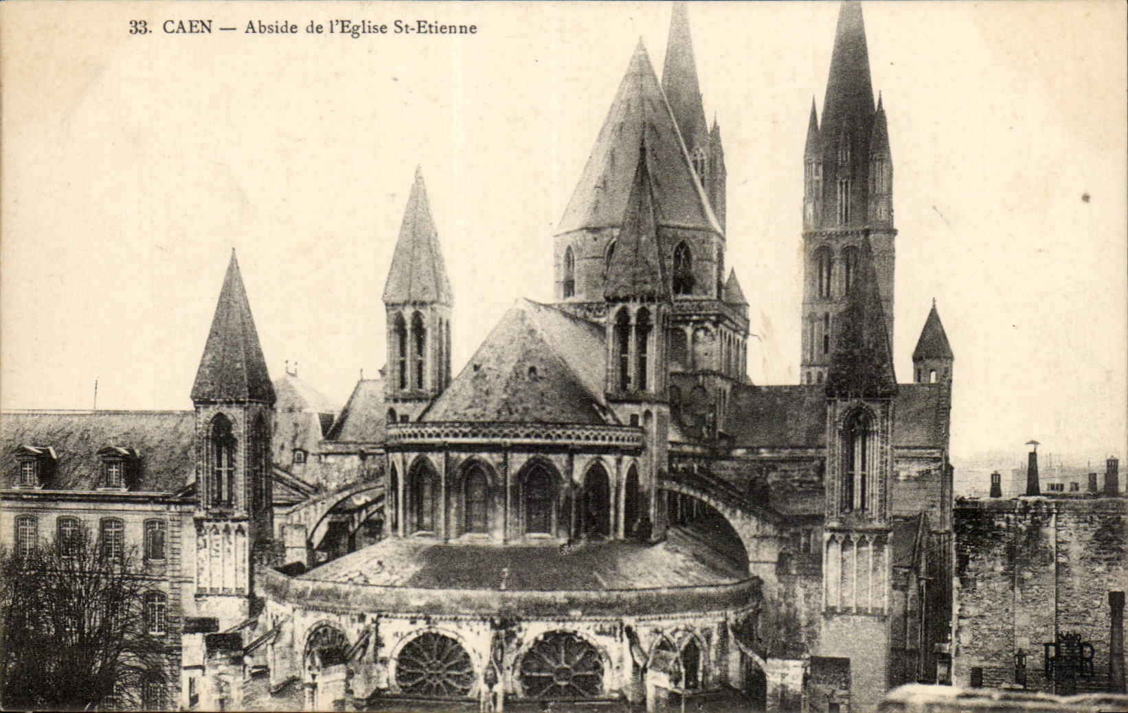 Caen - Apse der Kirche St Etienne CPA