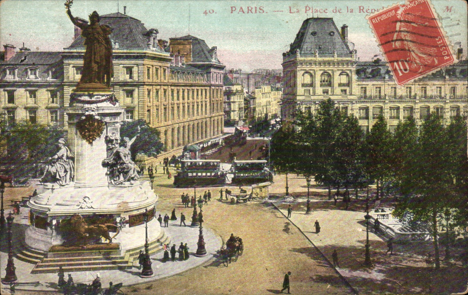 Paris - 10 - Place of the Republic - CPA