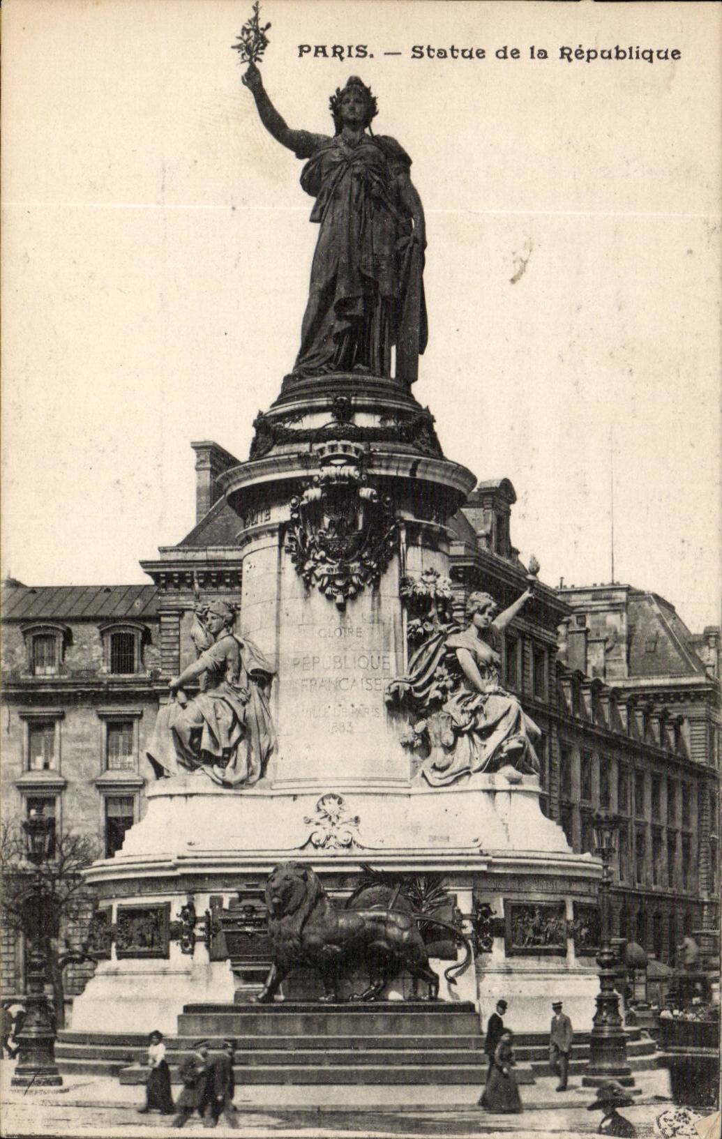 Paris - 10 - Statue of the Republic - CPA